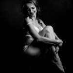 black and white boudoir photography